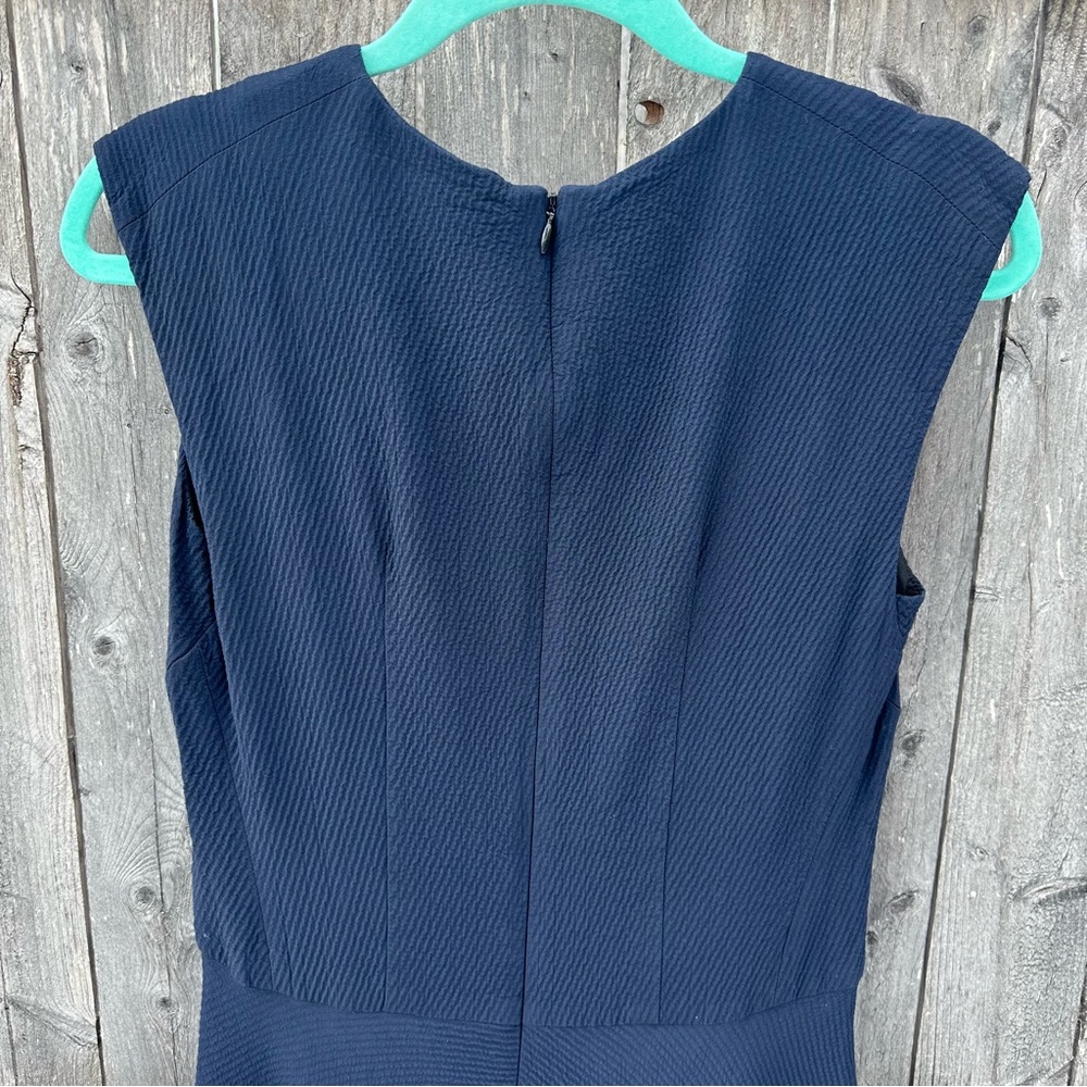 MM. LAFLEUR Navy MIDI Cap Sleeve Fit And Flare A-Line Skater Dress Sz 4 - Picture 8 of 10